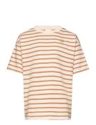 Tnnero Os S_S Tee Tops T-shirts Short-sleeved Beige The New