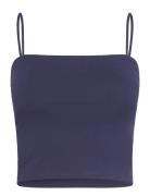 Singlet Tops T-shirts & Tops Sleeveless Navy Gina Tricot