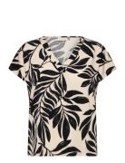 Fqfloi-Tee Tops T-shirts & Tops Short-sleeved Brown FREE/QUENT