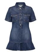 Denim Tunic Mini Dress Polvipituinen Mekko Blue Monki