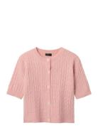 Nlfkave Ss Short S Knit Cardigan Tops Knitwear Cardigans Pink LMTD