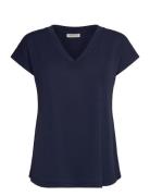 Maefa Tops T-shirts & Tops Short-sleeved Navy Masai