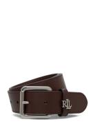 Logo-Keeper Leather Belt Vyö Brown Lauren Ralph Lauren
