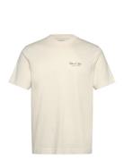Anf Mens Graphics Tops T-shirts Short-sleeved Cream Abercrombie & Fitc...