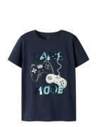 Nkmkurth Ss Top Pb Tops T-shirts Short-sleeved Navy Name It