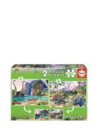 Educa 2X100 Dino World Toys Puzzles And Games Puzzles Classic Puzzles ...