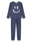 Lue Pyjamasetti Pyjama Navy Molo