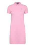 Cotton Mesh Polo Dress Lyhyt Mekko Pink Polo Ralph Lauren