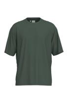 Slhlooseoscar Ss O-Neck Tee Noos Tops T-shirts Short-sleeved Khaki Gre...