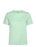 Reg Tonal Shield Ss T-Shirt Tops T-shirts & Tops Short-sleeved Green G...