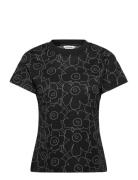 Heleys Piirto Unikko Tops T-shirts & Tops Short-sleeved Black Marimekk...