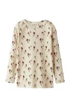 Nmflavo Egi Ls Slim Top Lil Tops T-shirts Long-sleeved T-shirts Cream ...