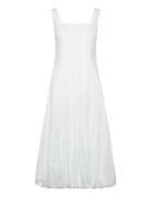 Embroidered Dress With Puffed Hem Polvipituinen Mekko White Mango
