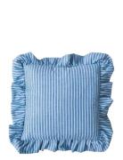 Frill Cushion Stripe Home Textiles Cushions & Blankets Cushions Blue M...