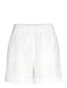 Slflaerke Hw Wide Broderi Ang Shorts B Bottoms Shorts Casual Shorts Wh...