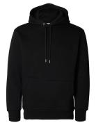 Slhreg-Dan Sweat Hood Tops Sweat-shirts & Hoodies Hoodies Black Select...