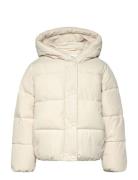 Hooded Liner Quilted Coat Toppatakki Cream Mango