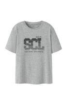 Nkmladon Ss Nreg Top Box Tops T-shirts Short-sleeved Grey Name It