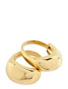 Harrison Rings, 2-In-1 Set, Gold-Plated Sormus Korut Gold Pilgrim