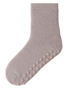 Nmfwaksi Wo/Bl Terry Sock W/Non Skid Sukat Beige Name It