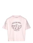 Short-Sleeved Printed T-Shirt Tops T-shirts Short-sleeved Pink Mango