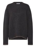 Box Sweater Blue Brown Melange Yak-44 Tops Knitwear Round Necks Brown ...