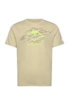 Fujitrail Logo Ss Top Sport T-shirts Short-sleeved Beige Asics