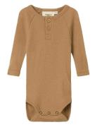 Nbnnoel Neb Ls Slim Wool Body Lil Bodies Long-sleeved Brown Lil'Atelie...