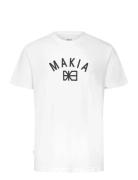 Port T-Shirt Tops T-shirts Short-sleeved White Makia