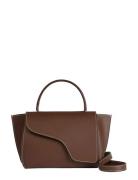 Arezzo Cannella/Contrast Stitch Vacchetta Bags Small Shoulder Bags-cro...