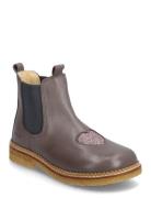 Booties - Flat - With Elastic Bootsit Nauhalliset Saapikkaat Purple AN...