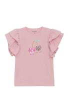 T-Shirt Ss Tops T-shirts Short-sleeved Pink Minymo