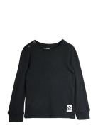 Modal Rib Ls Tee Tops T-shirts Long-sleeved T-shirts Black Mini Rodini