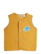 Mammoth Patch Fleece Vest Toppaliivi Yellow Mini Rodini