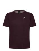 Road Ss Top Sport T-shirts & Tops Short-sleeved Burgundy Asics