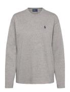 Cotton Jersey Long-Sleeve Tee Tops T-shirts & Tops Long-sleeved Grey P...