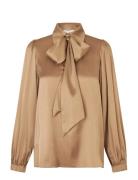 Kikkidea Tops Blouses Long-sleeved Beige Dea Kudibal
