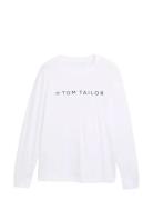 Printed Longsleeve Tops T-shirts Long-sleeved White Tom Tailor