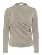 Hellemw Blouse Tops T-shirts & Tops Long-sleeved Grey My Essential War...
