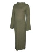 Mlsadie Ls Hn Jrs Midi Dress Polvipituinen Mekko Khaki Green Mamalicio...