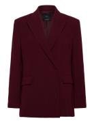 Double-Breasted Suit Jacket Blazers Single Breasted Blazers Burgundy M...