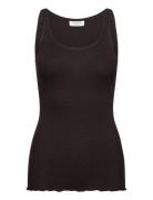 Rwbelle Silk U-Neck Strap Elastic T Tops T-shirts & Tops Sleeveless Br...