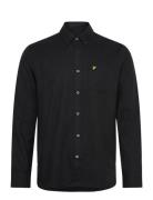 Plain Flannel Shirt Tops Shirts Casual Black Lyle & Scott