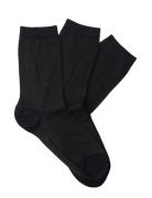 Slfkim 3-Pack Sock Noos Lingerie Socks Regular Socks Black Selected