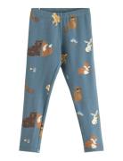 Leggings With Brushed Inside Bottoms Leggings Blue Lindex