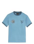 Football T-Shirt Tops T-shirts Short-sleeved Blue Lyle & Scott