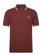 Twin Tipped Fp Shirt Tops Polos Short-sleeved Burgundy Fred Perry