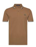 Twin Tipped Fp Shirt Tops Polos Short-sleeved Brown Fred Perry