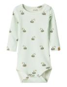 Nbmlavo Enk Ls Slim Body Lil Pitkähihainen Body Green Lil'Atelier