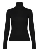 Stretch-Blend Turtleneck Tops Knitwear Turtleneck Black Polo Ralph Lau...